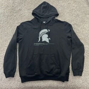 Michigan State Spartans Sweater Mens XL Black Hoodie NCAA Streetwear Active Logo